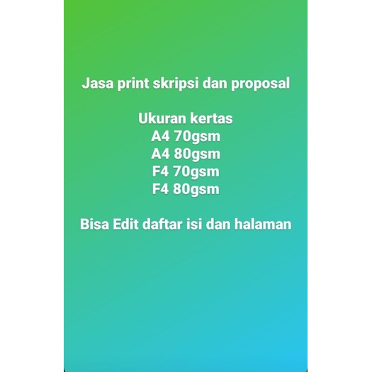 

print skripsi dan proposal