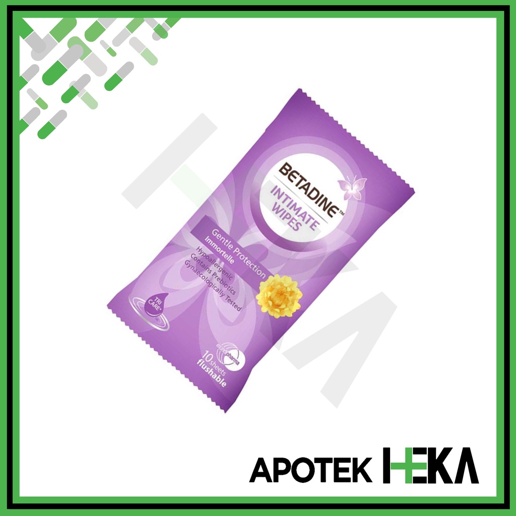 Betadine Feminine Wipes isi 10 Lembar - Pembersih Daerah Kewanitaan (SEMARANG)