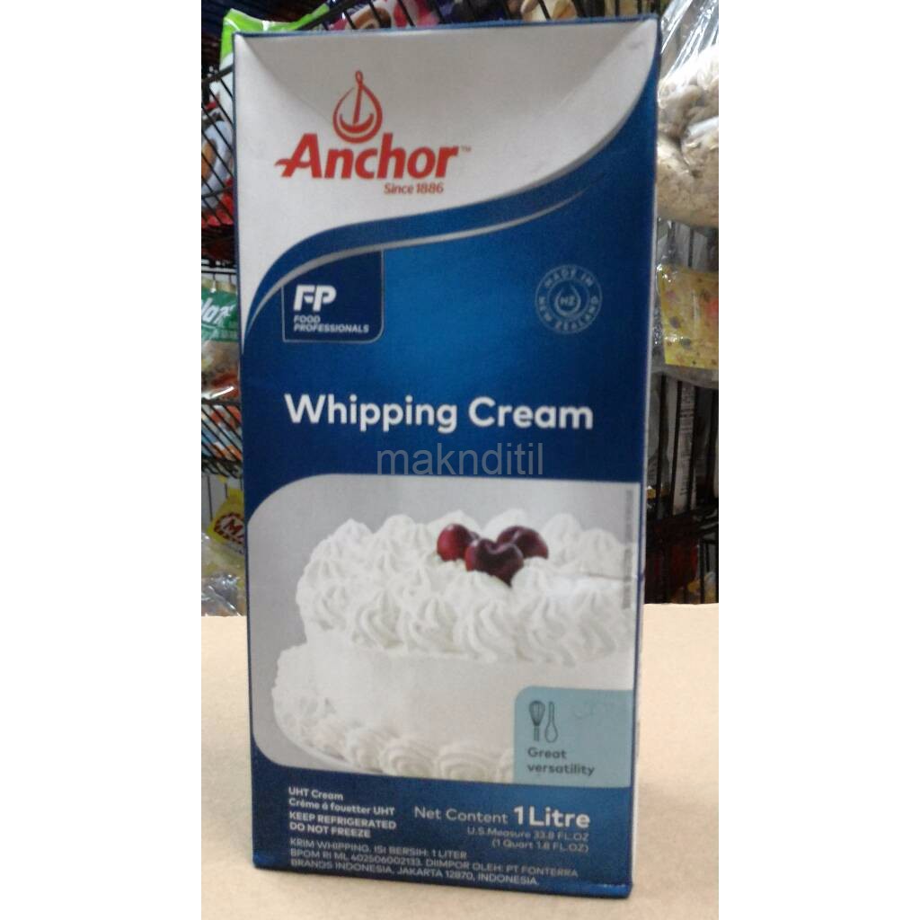 

Anchor Whipping Cream 1 ltr (whipped cream 1 ltr)