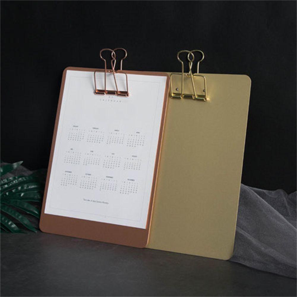QUINTON A5 Papan Klip Besi Tahan Lama Perlengkapan Sekolah File Organizer Perlengkapan Kantor Menu Tagihan Folder Dokumen Holder Alas Tulisan