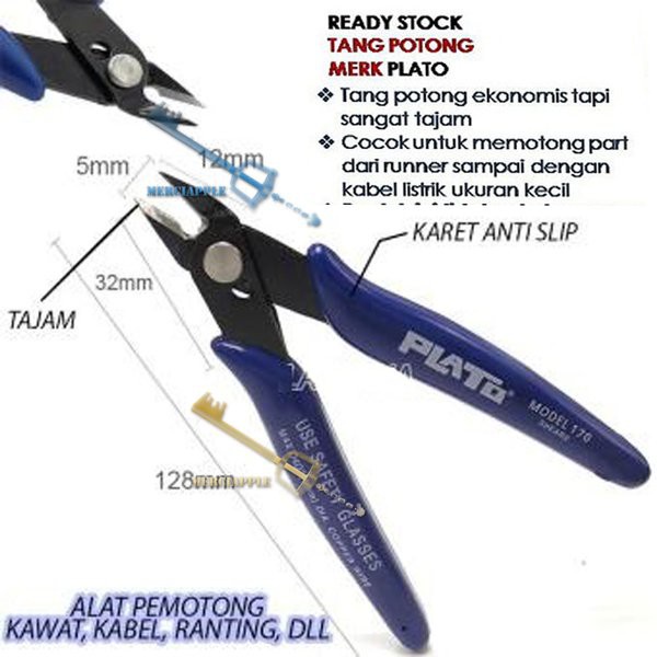 [BISA COD] Tang Pemotong Kawat Plato 5 inchi Tang potong plato gunting coil Gunting Kabel