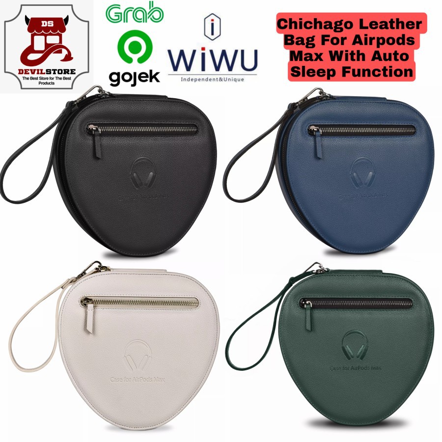 Wiwu Chicago Leather Case For Airpods Max With Auto Sleep Function