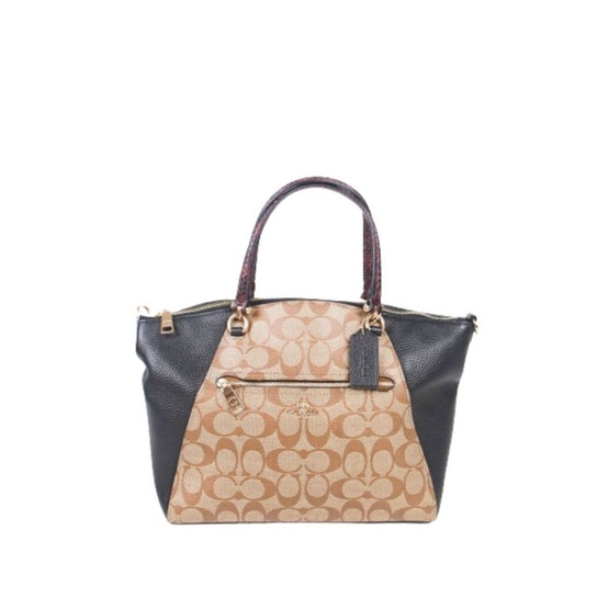 Coach Prairie Satchel in Signature Exotic Mix 6401 With Long strap