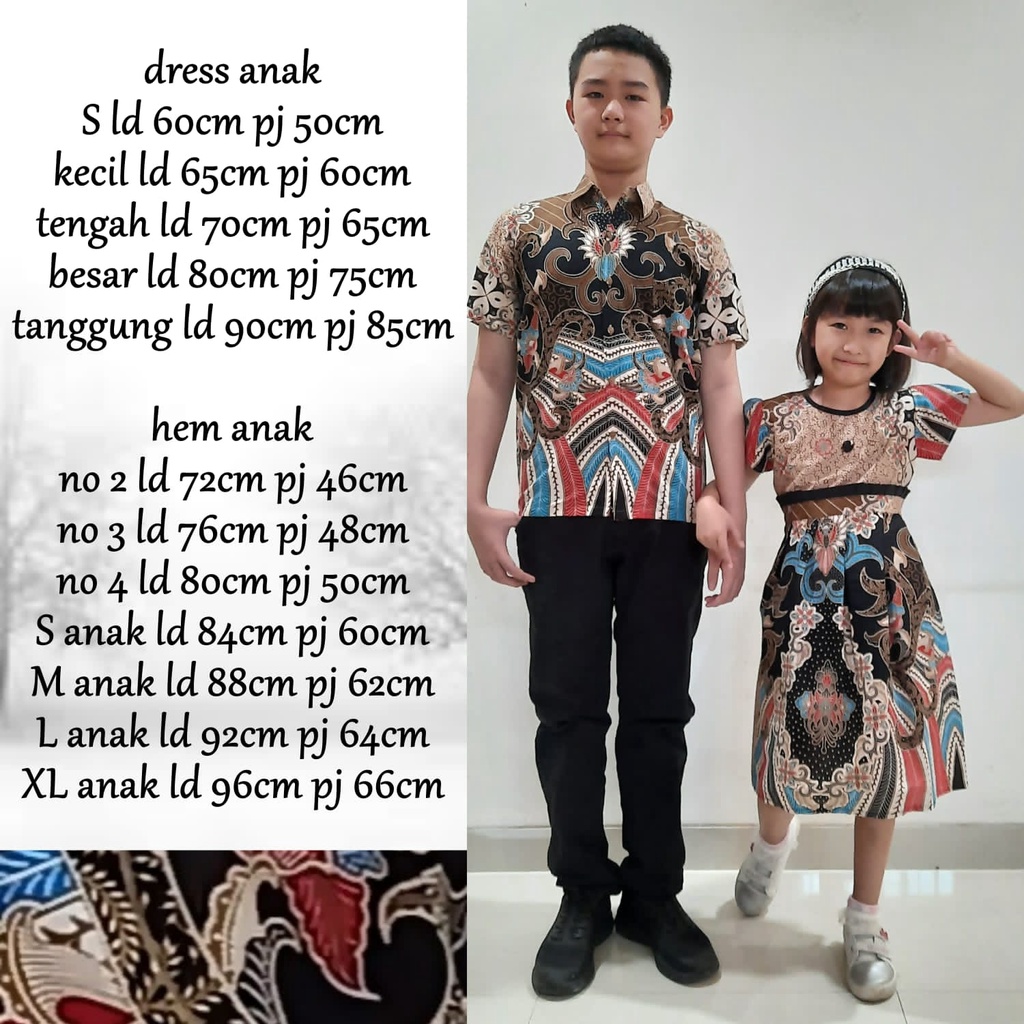 BATIK COUPLE KELUARGA SARIMBIT PASANGAN MUDA AYAH IBU ANAK  PREMIUM FAMILY JUMBO MODERN MURAH KEKINIAN TERBARU TUNIK DRESS GIOVANNI CREAM CAMISOLA CLOTHING