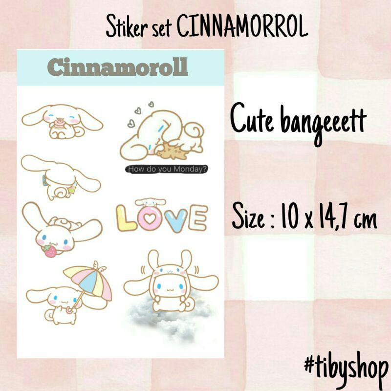 

(BACA DESKRIPSI YA) Stiker set CINNAMORROL ~ Lucu dan gemoyyy