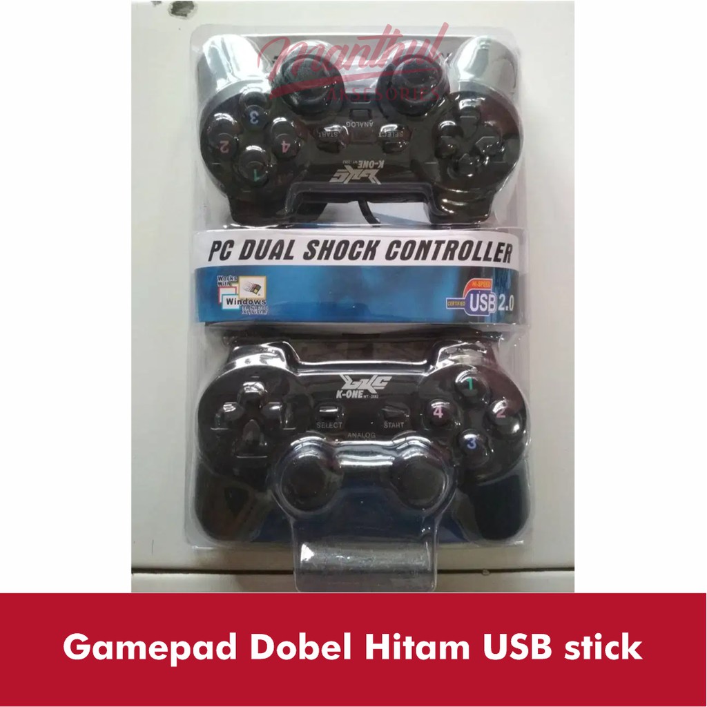 Gamepad Double Getar USB stick - Hitam