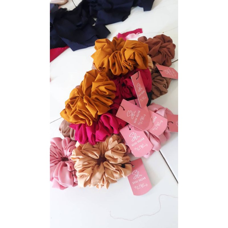 Jual Scrunchie Ikat Rambu Cempol Hijab Shopee Indonesia 