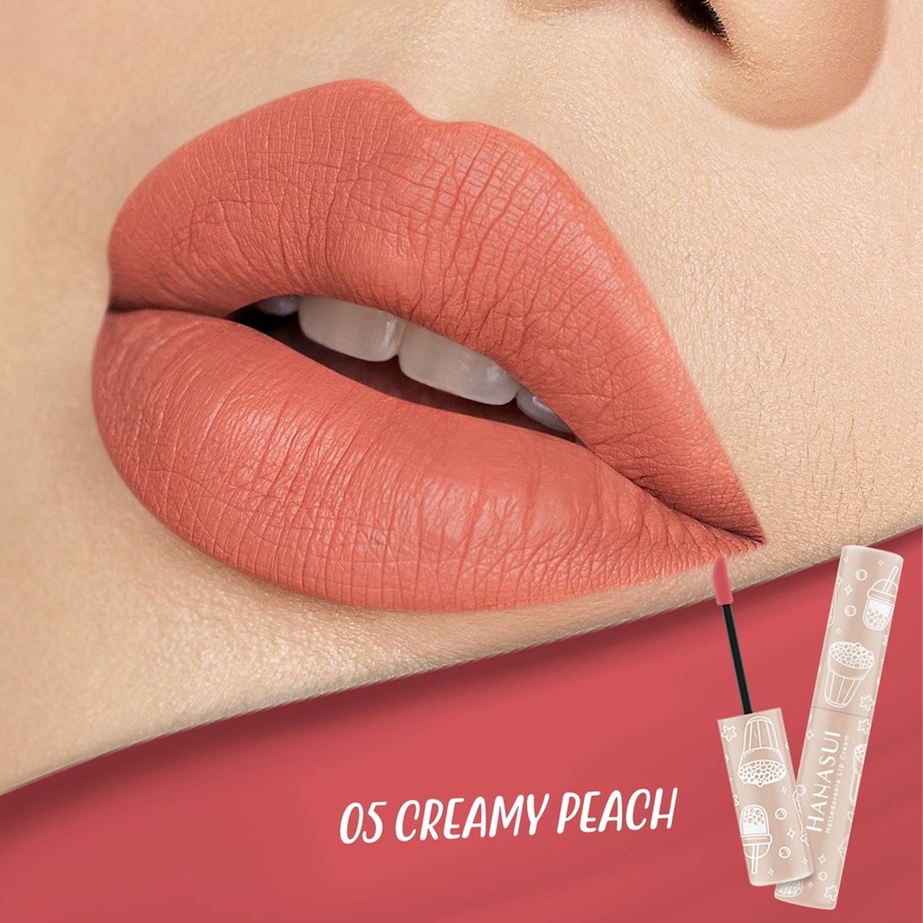 Hanasui Lip Cream Boba Edition 05 Creamy Peach