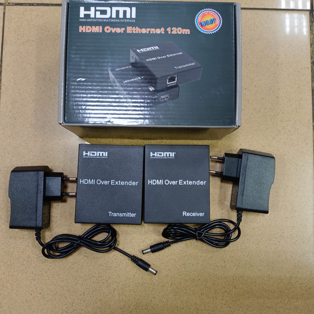 HDMI Extender 120 Meter Over Kabel Lan Cat5 / Cat6