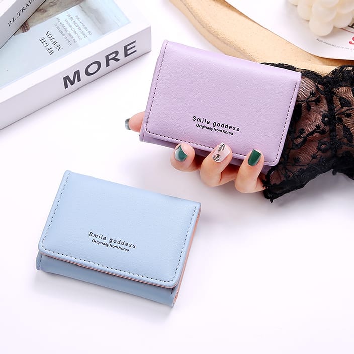 ASIN829 Dompet Lipat Wanita Dompet Mini Wanita Impor Korea Dompet Pendek Indah Asli D301 Foto Multifungsi Dompet Lipat Dompet/Dompet Wanita / import dompet Lipat Kecil Lucu Dan Cantik