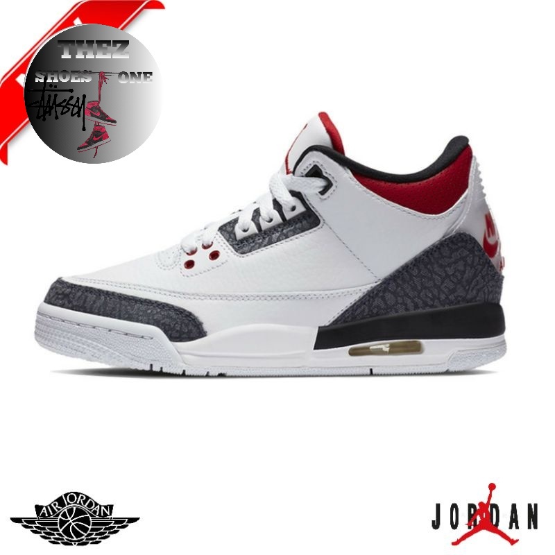 Nike Air Jordan 3 Retro SE Fire Red Denim 100% REAL PICTURE GUARANTEE 100% Thez_Shoesone