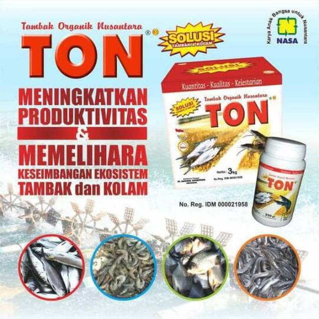 TON NASA TAMBAK ORGANIK NUSANTARA OBAT VITAMIN IKAN UDANG PERIKANAN 250 GR