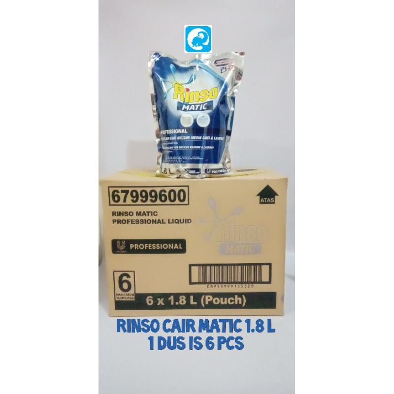 RINSO CAIR MATIC 1.8 Liter isi 6 pcs perdus khusus GRAB GOJEK