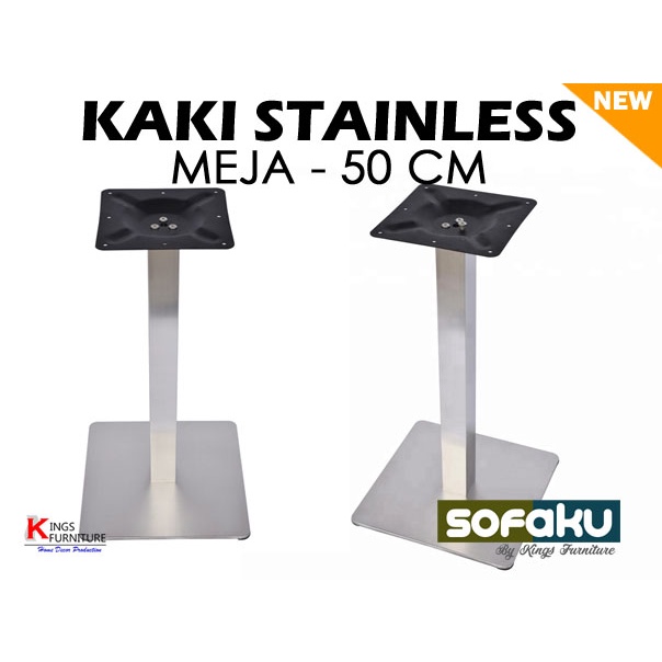 Kaki Stainless Meja Restoran Table Base Legs Kaki Meja Tinggi 50cm - Kaki Sofa Stainless Kaki Meja S