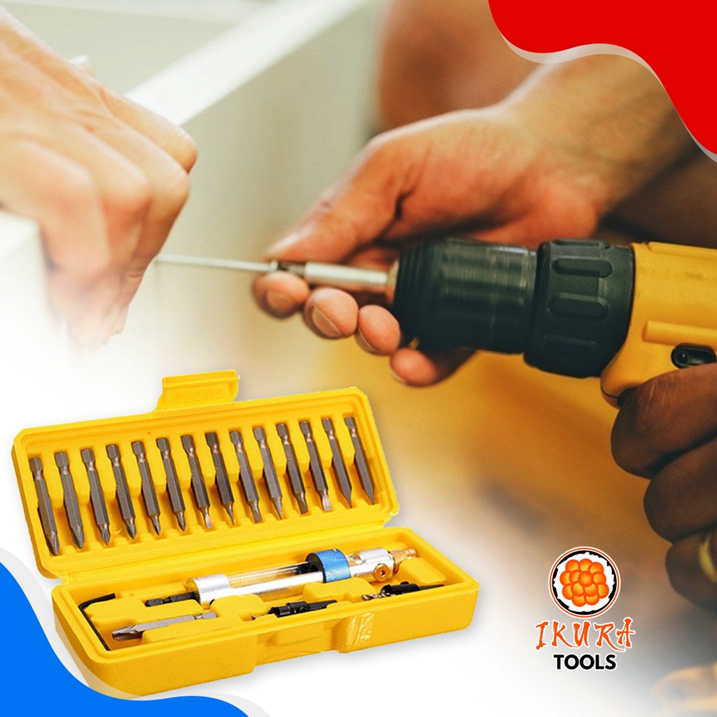 IKURA SDS201 Mata Bor Obeng Set 20pcs Screwdriver Bit Flip Bolak Balik