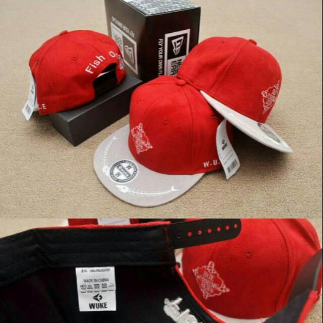 Topi Snapback Wuke Red