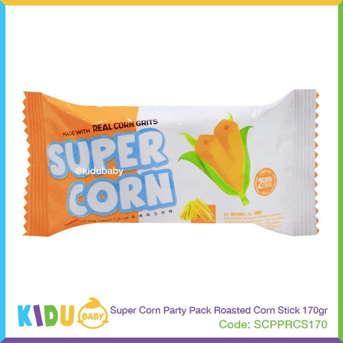 SuperCorn Party Pack Chicken Corn Stick 170gr Cemilan Snack Cemilan Sehat Kidu Baby