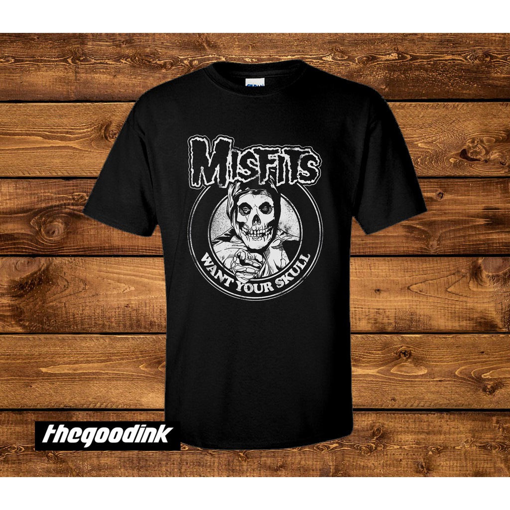Kaos Misfits - Want Your Skull - Original Gildan T-shirt DTG Print