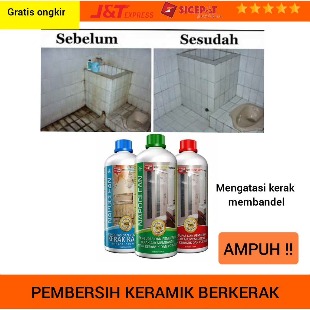 Pembersih keramik napoclean biru limescale  pembersih  kerak kapur semen pembersih wc / kamar mandi