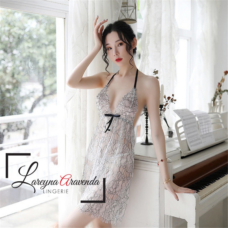 [ READY ] lingerie sexy Lingerie Bahan Satin Baju Musim Panas Menggoda Wanita Jepang Lingerie Sexy H