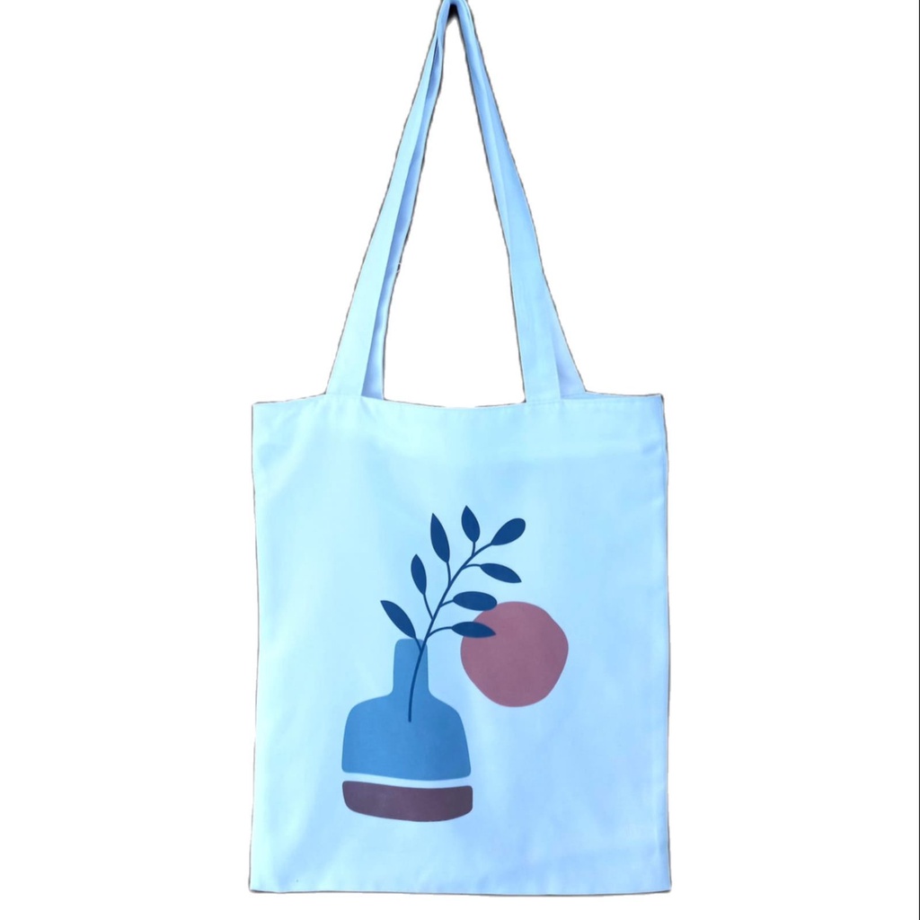 SANSURBAGS Tote Bag Resleting Tas Wanita Fashion Totebag Laptop Custom Tropical Nordic Series -