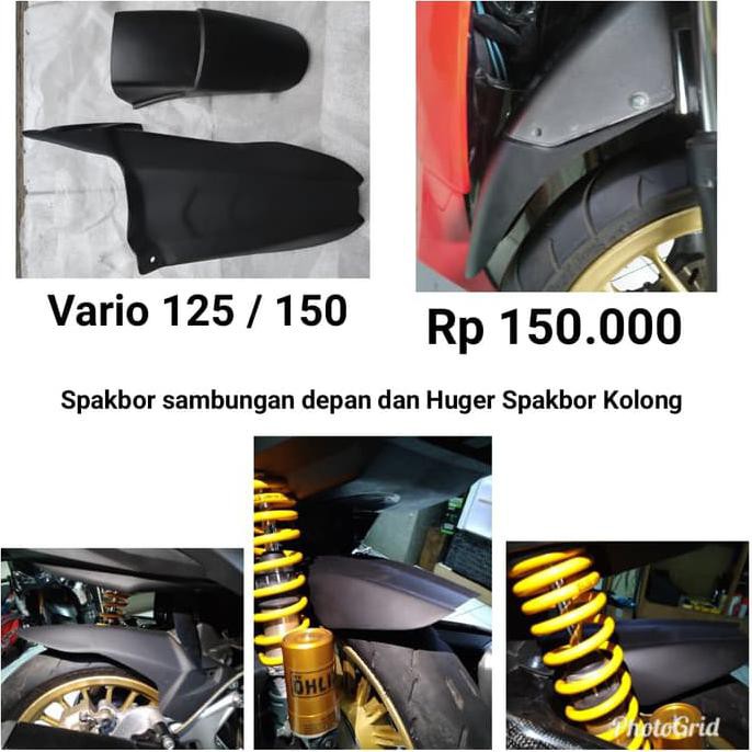 LANGSUNG KIRIM SPAKBOR MOTOR. SAMBUNGAN SPAKBOR DEPAN DAN SPAKBOR KOLONG HUGER NEW VARIO 125 150 -