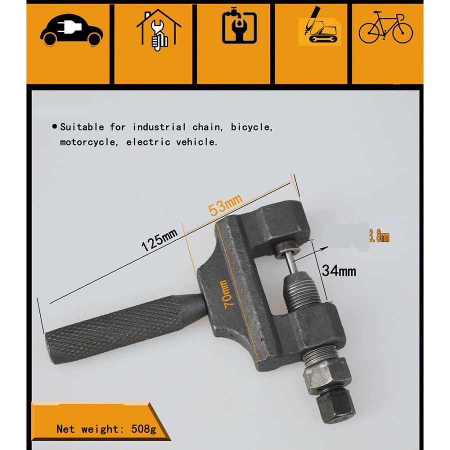 Pemotong Rantai Sepeda Motor Chain Breaker 420-530 - HF993 - Silver