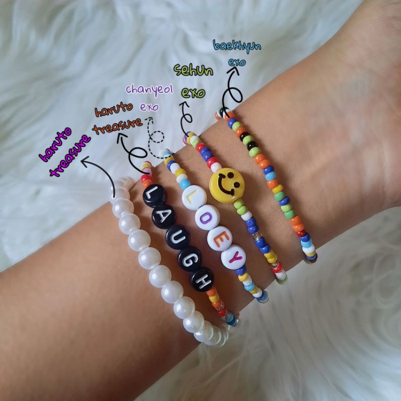 Beads Bracelet | Gelang Manik | Gelang Kpop | Baekhyun | Sehun | Chanyeol | Haruto | Exo | Treasure