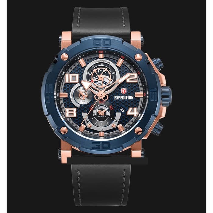 EXPEDITION 6769MC ROSEGOLD BLUE PRIA ORIGINAL GARANSI 1TAHUN