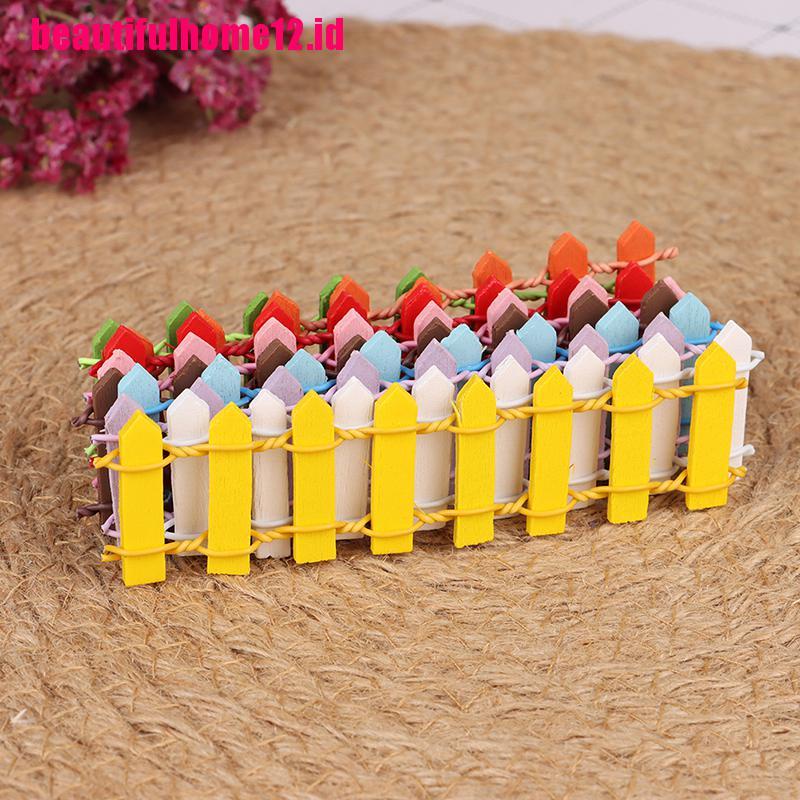 (beautifulhome12.id) 5pcs Miniatur Pagar Kayu Untuk Dekorasi Taman Mini / Rumah Boneka DIY