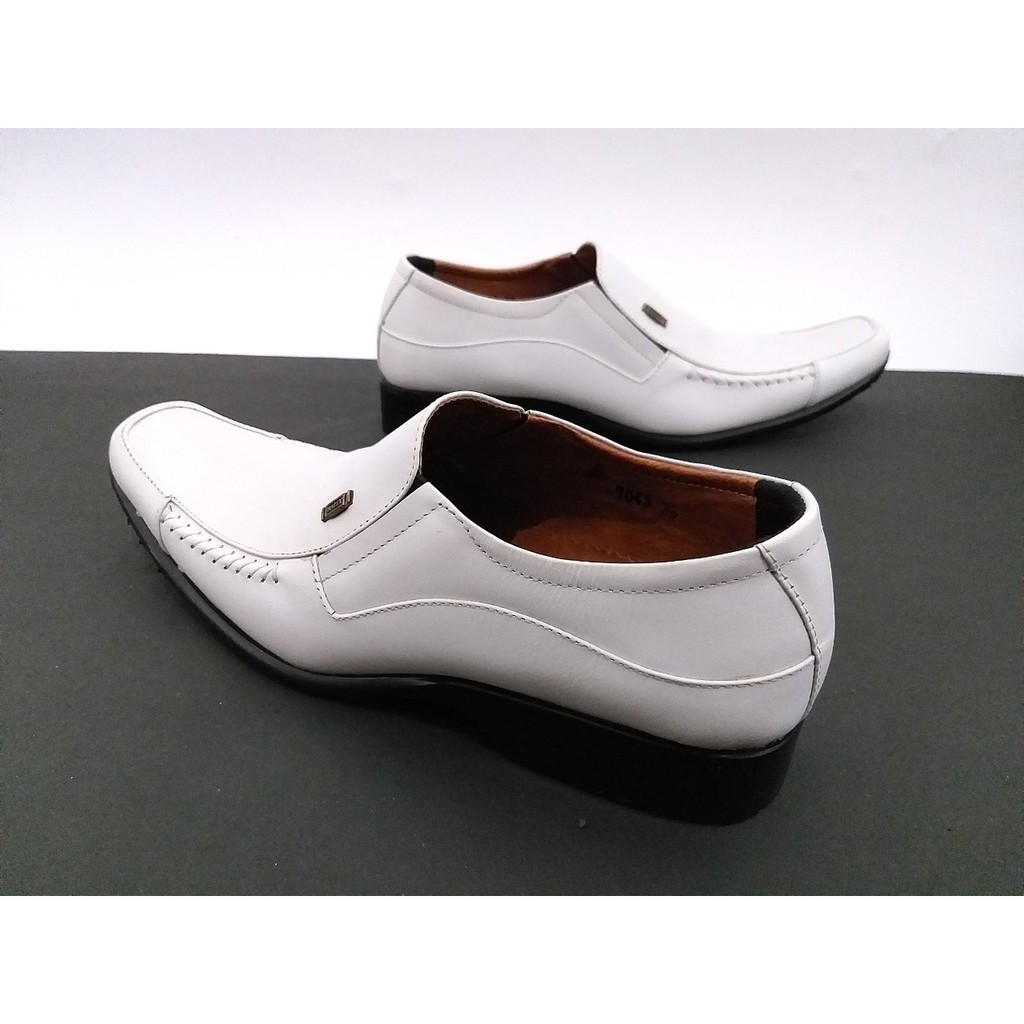 Sepatu Pantofel Kulit sapi asli bally putih Kerja Pria Murah Formal Kantor Dinas Berkualitas