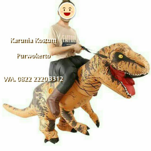 KOSTUM DINO T REX COSPLAY DINOSAURUS T-REX BADUT PESTA LUCU