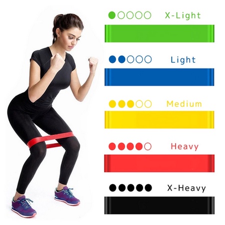 Indoor Yoga Fitness Resistance Band Rubber Band Gym Fitness Equipment Pelatihan Kekuatan Pita Elasti