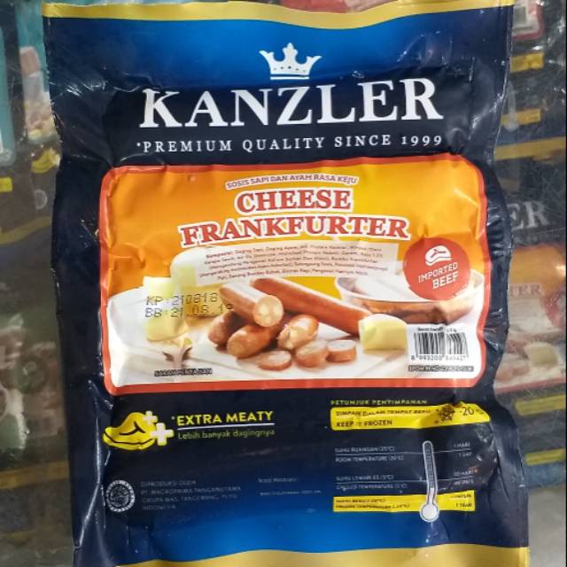 

Kanzler sosis CHESEE FRANKFURTER 360gr