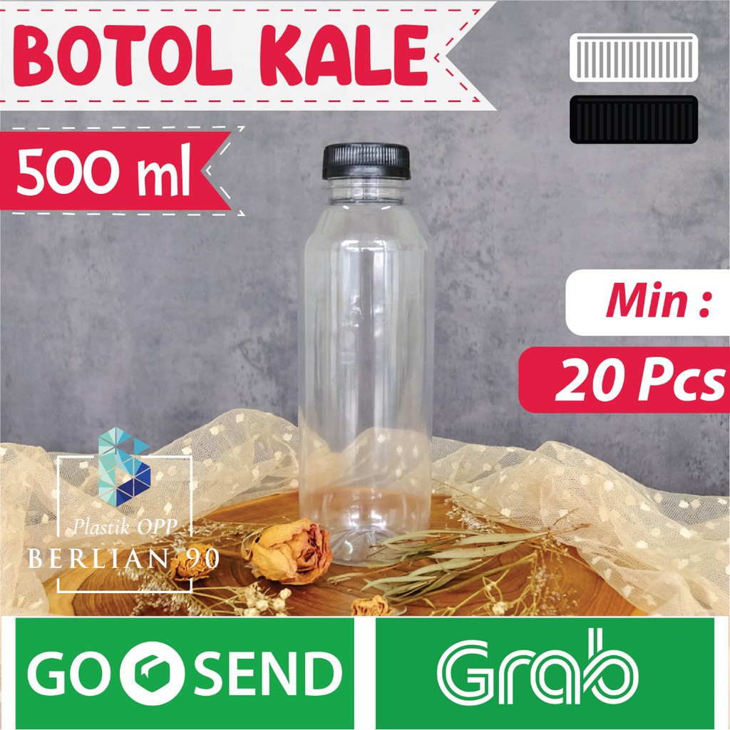 Botol Kale 500 Ml / Botol Plastik / Botol Kopi / Botol Minuman Isi 20 Pcs