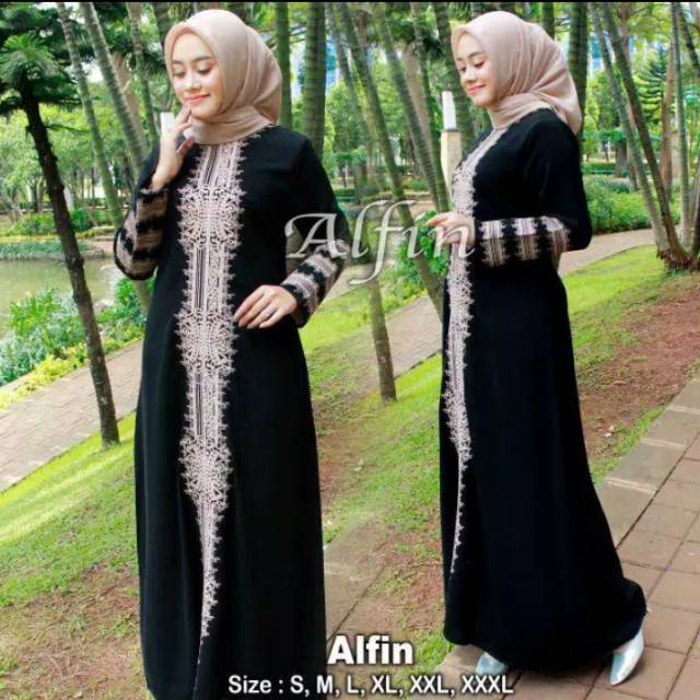 Abaya arab motif premium ( realpict )
