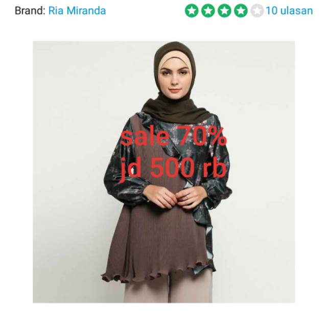 New sale 70% jinten top green ria miranda