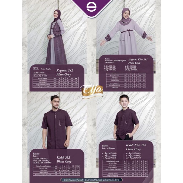 [READY] ELFA 237 PLUM GREY KAGUMI 242 KAHFI 232 SARIMBIT ETHICA 2022