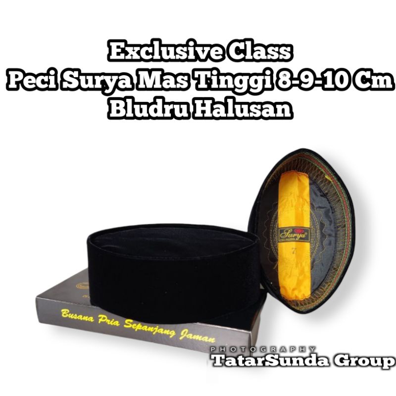 Peci Hitam Surya Mas Non Ac Songkok Kopiah Nasional Tinggi 8 9 10 Cm Motif Peci Manis