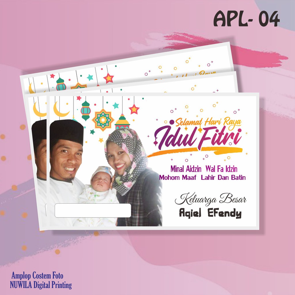 

AMPLOP LEBARAN PAKAI FOTO SENDIRI HARGA MURAH