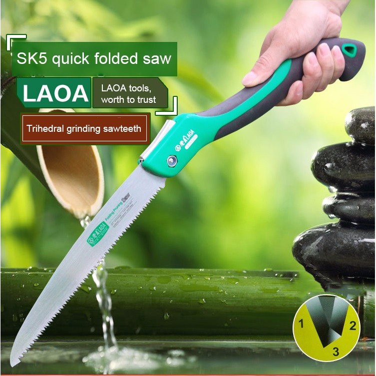 LAOA Gardening Folding Saw 250mm - SK5 Tech Saw Blade - Gergaji Lipat