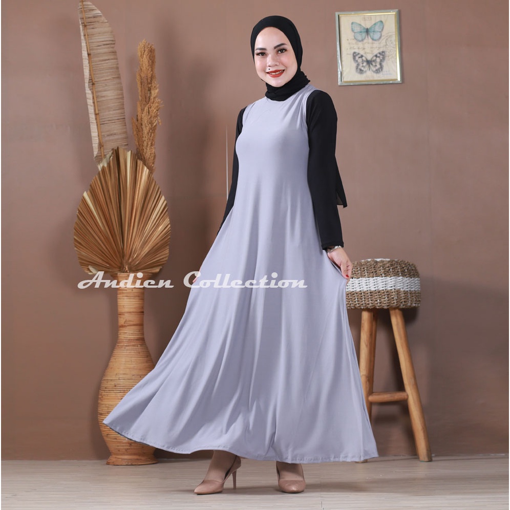 Gamis tanpa lengan /Daleman gamin/ Bahan jersey super (By Andien collection)