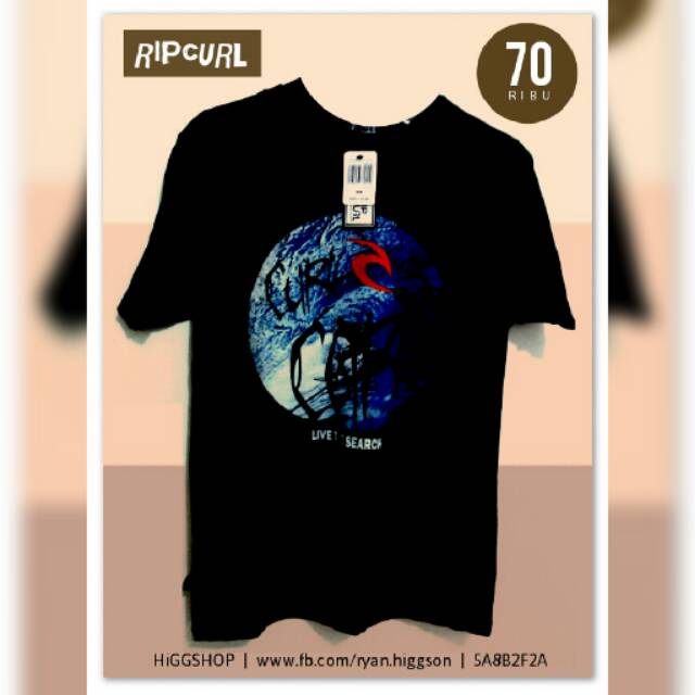 RIPCURL Kaos Distro - Hitam