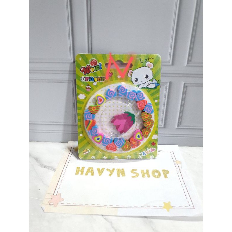 penghapus lingkaran lucu imut/stip fancy/hapusan anak-N