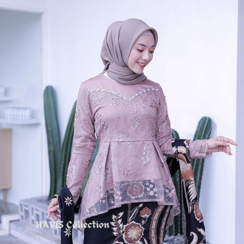 Set Kebaya Kalena - Kebaya Modern Kebaya Couple Tunangan Lamaran Baju Wisuda Batik Brukat Terbaru