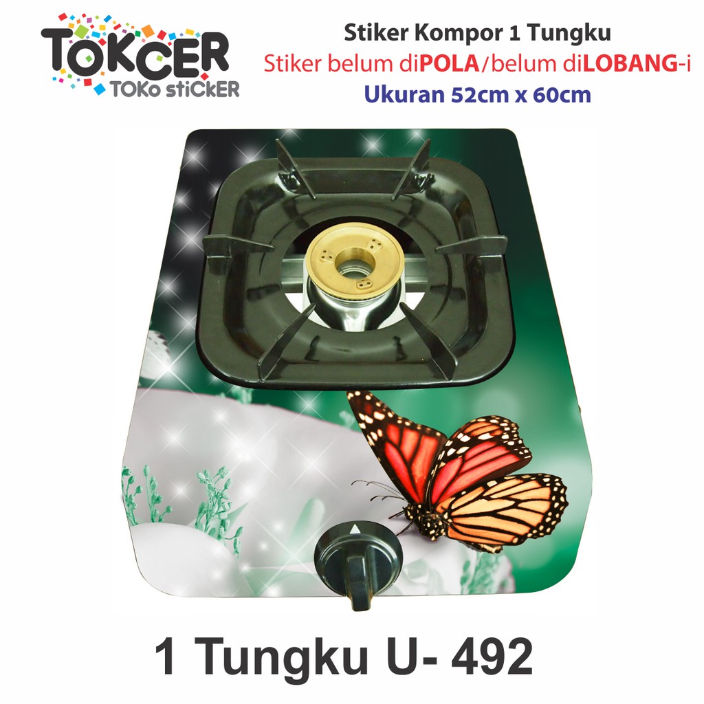 Stiker Bunga Kupu-kupu HIJAU