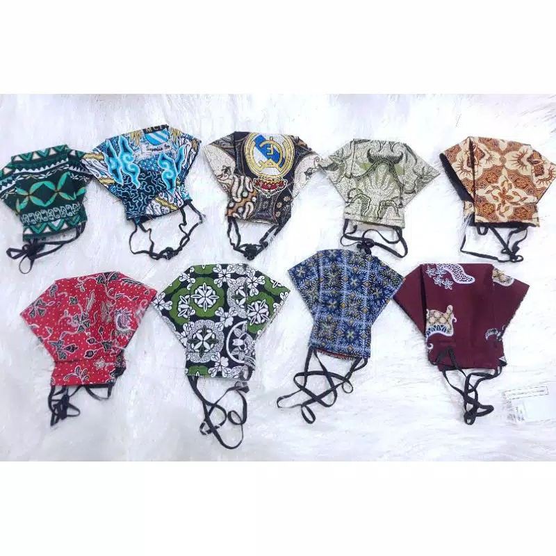 MASKER KAIN 3D 2 PLY / MASKER KAIN BATIK 3D 2 PLY / MASKER 3D