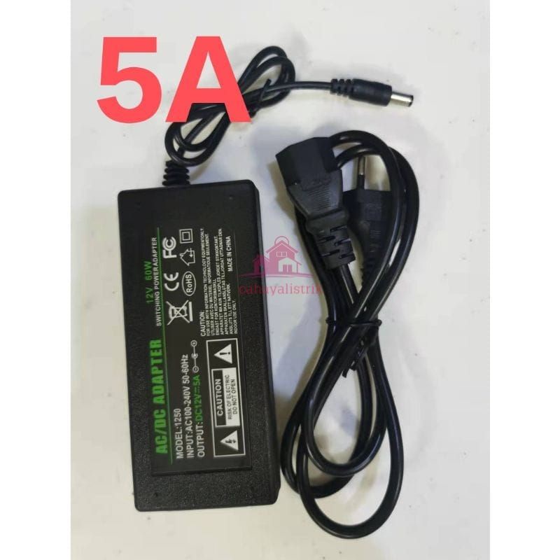 ADAPTOR DC 12V 2A 3A MURNI TRAFO POWER SUPPLY UNTUK LAMPU STRIP ALL CCTV DVR HDD ADP PSU BNC DRAT