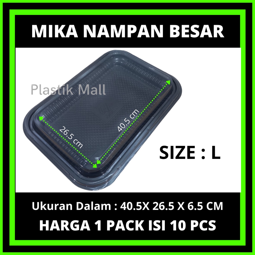 ISI10pcs Nampan Mika Besar | Mika Nampan Besar | Nampan Kue Mika Besar L / Mika Nampan Besar + Tutup