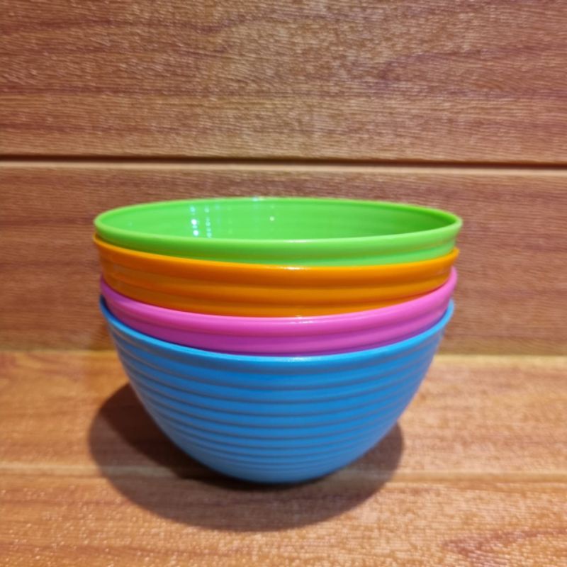 Mangkok Ulir / Mangkuk Plastik Motif Ulir / Mangkok Plastik Murah / Bowl / Mangkok Warna